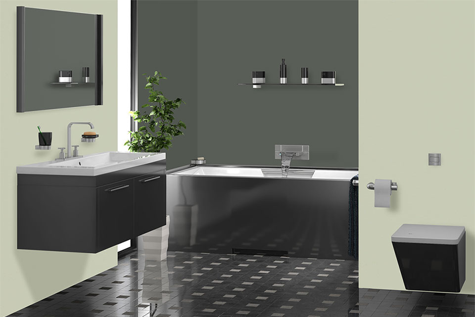 Bagni - Moderno con vasca - Linvea Industria Vernici Italiana Bagni - Moderno con vasca - Linvea Industria Vernici Italiana